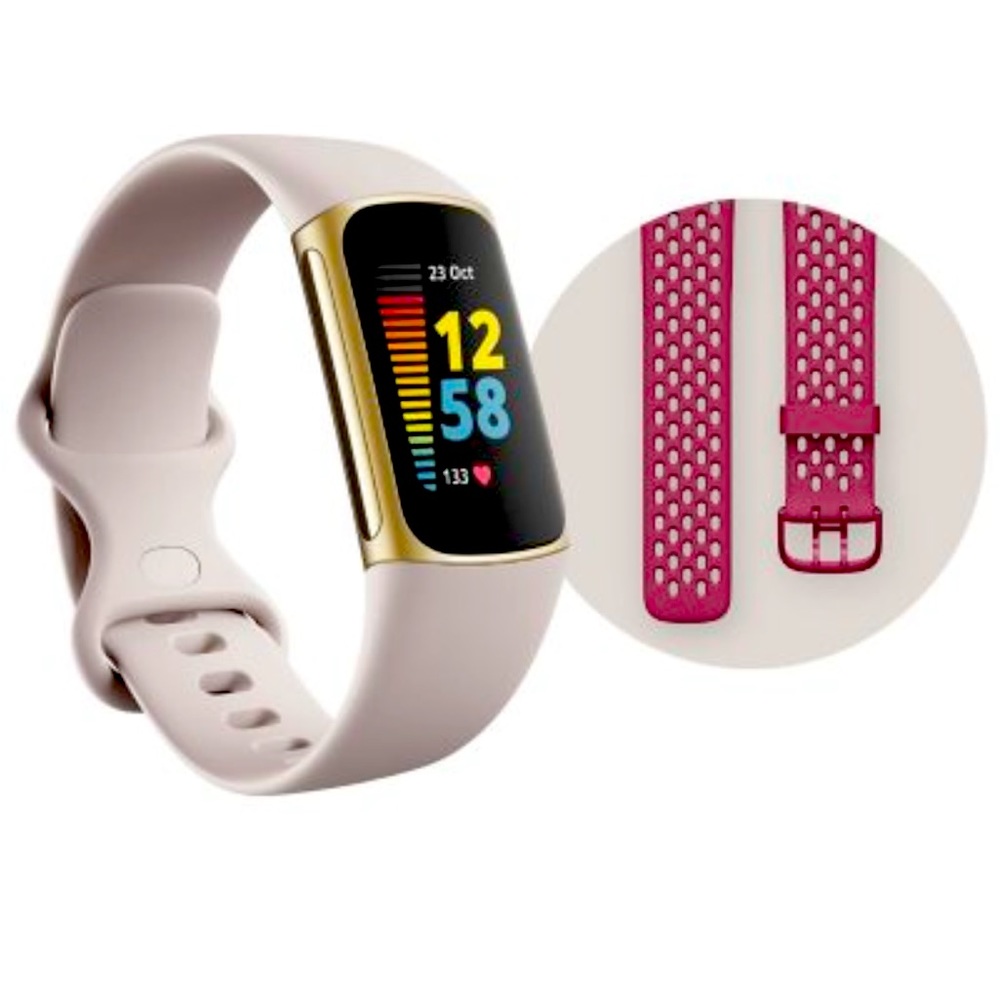 Like new, Charge 5, 2 bands and ECG.  Premium account not required to use ECG.